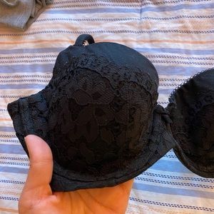 PINK VS Black Push-Up Bra